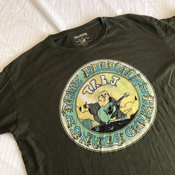 true religion olive green shirt